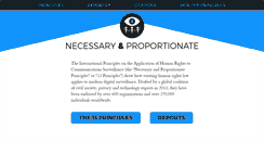 Desktop Screenshot of necessaryandproportionate.org