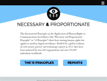 Tablet Screenshot of necessaryandproportionate.org